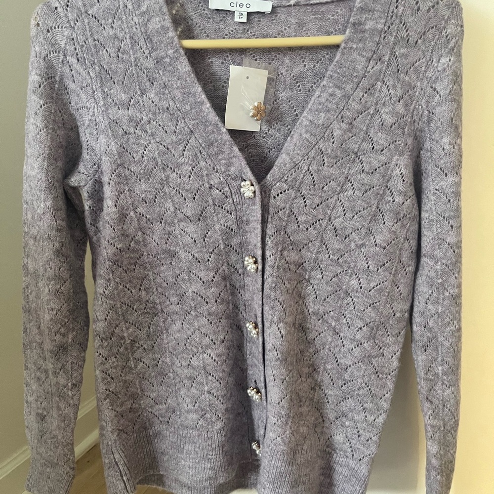 Cleo Women's Light Purple Cardigan